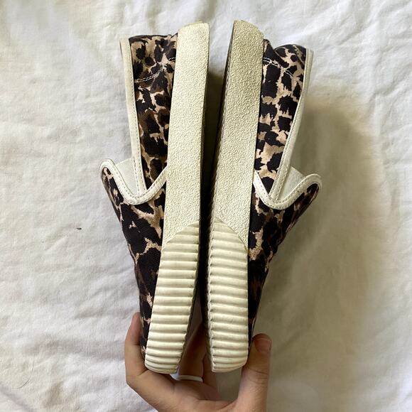 Veronica Beard 8.5 tan Panelle Leopard Print Slip On Sneakers - Picture 4 of 7